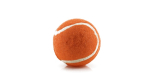 Klassischer Gummiball für Haustiere, gefüttert mit weichem Material farbe orange vierte Ansicht