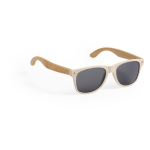 Sonnenbrille mit Bambusstäben und schwarzen UV400-Schutzgläsern farbe natürliche farbe erste Ansicht
