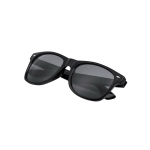 RPET-Sonnenbrille mit schwarzen Gläsern mit UV400-Schutz achte Ansicht