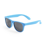 Sonnenbrille aus Weizenrohr mit schwarzen UV400-Gläsern farbe blau erste Ansicht