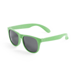 Sonnenbrille aus Weizenrohr mit schwarzen UV400-Gläsern farbe grün erste Ansicht