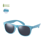 Sonnenbrille aus Weizenrohr mit schwarzen UV400-Gläsern