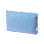 GRS 15'' gepolsterte Computertasche aus recycelter Baumwolle farbe blau erste Ansicht