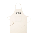 Verstellbare Schürze aus Bio-Baumwolle mit Vordertasche 140 g/m2 Ansicht mit Druckbereich