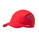 Mikrofaser-Sportmütze mit Netz an den Seiten farbe rot erste Ansicht