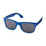 Sonnenbrille im Retro-Stil, ideal für den Einsatz im Freien UV400 farbe köngisblau Ansicht mit Tampondruck