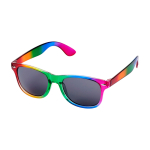Retro-Sonnenbrille mit Regenbogenfarben und UV400-Schutz farbe mehrfarbig