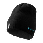 Elevate Life, doppellagige gerippte Stretch-Strickmütze farbe schwarz