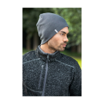 Elevate Life, doppellagige gerippte Stretch-Strickmütze farbe schwarz Lifestyle-Bild