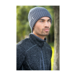 Elevate Life flexible gerippte Stretch-Strickmütze farbe schwarz Lifestyle-Bild
