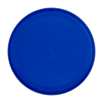 Runde Frisbee aus recyceltem Kunststoff mit gesprenkelter Oberfläche farbe blau zweite Vorderansicht