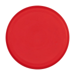 Runde Frisbee aus recyceltem Kunststoff mit gesprenkelter Oberfläche farbe rot zweite Vorderansicht