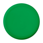 Runde Frisbee aus recyceltem Kunststoff mit gesprenkelter Oberfläche farbe grün zweite Vorderansicht