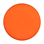 Runde Frisbee aus recyceltem Kunststoff mit gesprenkelter Oberfläche farbe orange zweite Vorderansicht