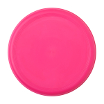 Runde Frisbee aus recyceltem Kunststoff mit gesprenkelter Oberfläche farbe pink zweite Vorderansicht