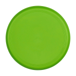 Runde Frisbee aus recyceltem Kunststoff mit gesprenkelter Oberfläche farbe lindgrün zweite Vorderansicht