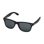 Retro-Sonnenbrille mit Bambusbügeln und schwarzem Futter farbe schwarz