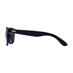 Retro-Sonnenbrille mit Bambusbügeln und schwarzem Futter farbe schwarz Seitenansicht