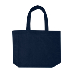 Strandtasche mit weicher Oberfläche und großem Fach farbe marineblau zweite Vorderansicht