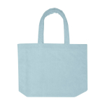 Strandtasche mit weicher Oberfläche und großem Fach farbe pastellblau zweite Vorderansicht