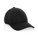 6-Panel-Cap, recycelte Baumwolle mit marmoriertem Stoff 200 g/m2 farbe schwarz
