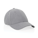 6-Panel-Cap, recycelte Baumwolle mit marmoriertem Stoff 200 g/m2 farbe grau