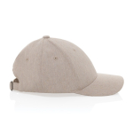 6-Panel-Cap, recycelte Baumwolle mit marmoriertem Stoff 200 g/m2 farbe gebrochen weiß dritte Ansicht