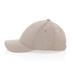6-Panel-Cap, recycelte Baumwolle mit marmoriertem Stoff 200 g/m2 farbe gebrochen weiß vierte Ansicht