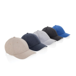 6-Panel-Cap, recycelte Baumwolle mit marmoriertem Stoff 200 g/m2 farbe gebrochen weiß Ansicht in verschiedenen Farben
