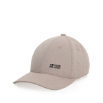 6-Panel-Cap, recycelte Baumwolle mit marmoriertem Stoff 200 g/m2 farbe gebrochen weiß Ansicht mit Druckbereich