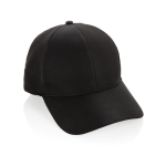 6-Panel-Sportcap aus RPET mit Schnallenverschluss farbe schwarz