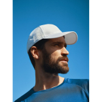 6-Panel-Sportcap aus RPET mit Schnallenverschluss farbe weiß Lifestyle-Bild 3