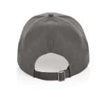 6-Panel-Sportcap aus RPET mit Schnallenverschluss farbe grau dritte Ansicht