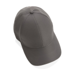 6-Panel-Sportcap aus RPET mit Schnallenverschluss farbe grau sechste Ansicht
