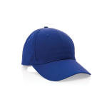 6-Panel-Cap aus recycelter Baumwolle mit Klettverschluss, 190 g/m2 farbe blau