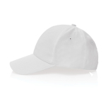 6-Panel-Cap aus recycelter Baumwolle mit Klettverschluss, 190 g/m2 farbe weiß dritte Ansicht