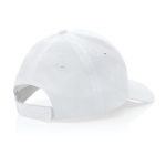 6-Panel-Cap aus recycelter Baumwolle mit Klettverschluss, 190 g/m2 farbe weiß fünfte Ansicht