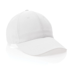 6-Panel-Cap aus recycelter Baumwolle mit Klettverschluss, 190 g/m2 farbe weiß siebte Ansicht