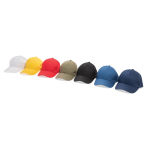6-Panel-Cap aus recycelter Baumwolle mit Klettverschluss, 190 g/m2 farbe weiß Ansicht in verschiedenen Farben