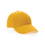 6-Panel-Cap aus recycelter Baumwolle mit Klettverschluss, 190 g/m2 farbe gelb