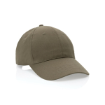 6-Panel-Cap aus recycelter Baumwolle mit Klettverschluss, 190 g/m2 farbe grün