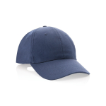6-Panel-Cap aus recycelter Baumwolle mit Klettverschluss, 190 g/m2 farbe marineblau