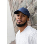 6-Panel-Cap aus recycelter Baumwolle mit Klettverschluss, 190 g/m2 farbe marineblau Lifestyle-Bild 2