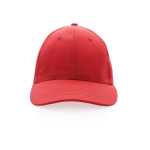 6-Panel-Cap aus recycelter Baumwolle mit AWARE™-Tracer, 280 g/m2 farbe rot zweite Ansicht
