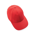6-Panel-Cap aus recycelter Baumwolle mit AWARE™-Tracer, 280 g/m2 farbe rot sechste Ansicht