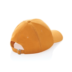 6-Panel-Cap aus recycelter Baumwolle mit AWARE™-Tracer, 280 g/m2 farbe orange fünfte Ansicht
