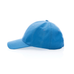 6-Panel-Cap aus recycelter Baumwolle mit AWARE™-Tracer, 280 g/m2 farbe hellblau dritte Ansicht
