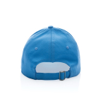 6-Panel-Cap aus recycelter Baumwolle mit AWARE™-Tracer, 280 g/m2 farbe hellblau vierte Ansicht