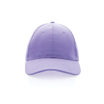6-Panel-Cap aus recycelter Baumwolle mit AWARE™-Tracer, 280 g/m2 farbe lila zweite Ansicht