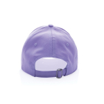 6-Panel-Cap aus recycelter Baumwolle mit AWARE™-Tracer, 280 g/m2 farbe lila vierte Ansicht